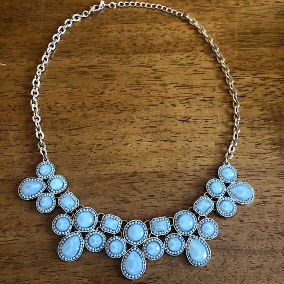 Turquoise and gold statement necklace - Picture 1 of 2